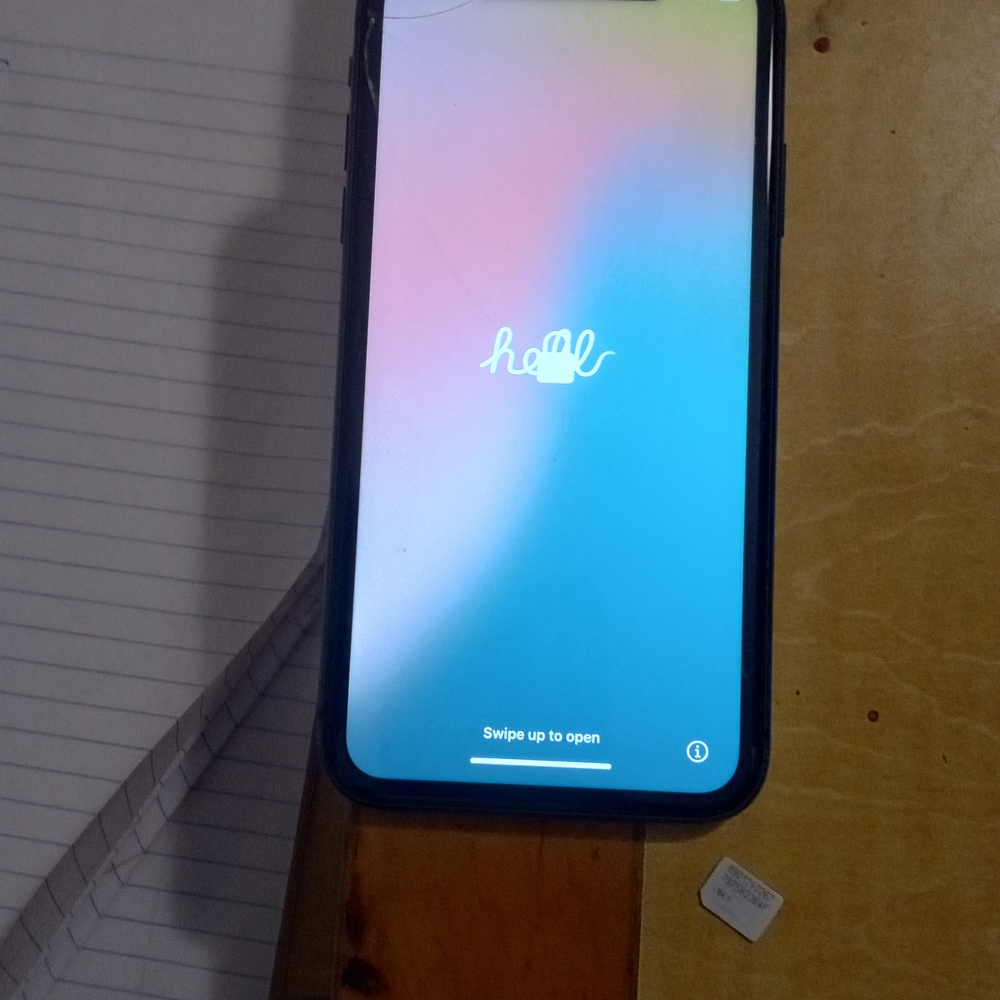 Sleek Black Smartphone with Vibrant Display